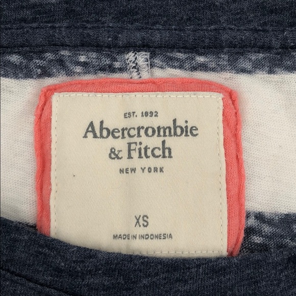 A&F Blue and White Stripe Crop Top Size XS - Picture 7 of 8